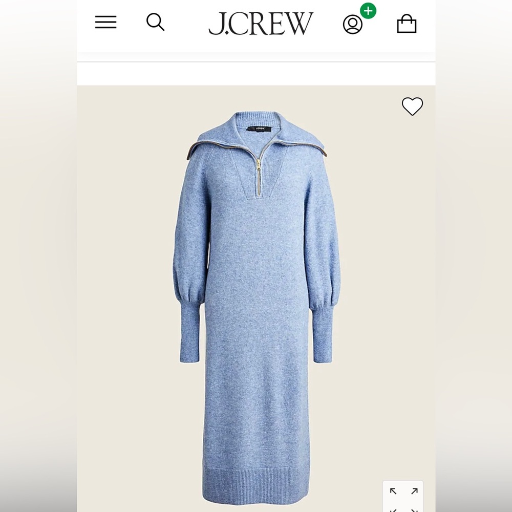 J. Crew Half-zip Sweater Dress